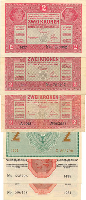 Banknotes (6 pcs) - back