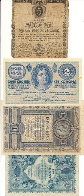 Banknotes (4 pcs) - front