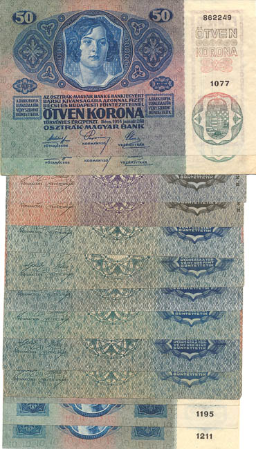 Banknotes (19 pcs) - back