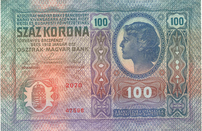 100 Corona 1912 s. 2070 - front