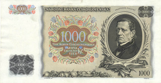 1000 Koruna 1934 M - back
