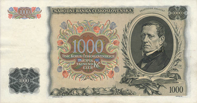 1000 Koruna 1934 C - back