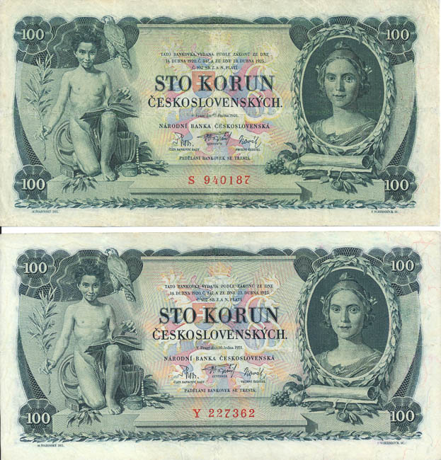100 Koruna 1931 (2 pcs) - front