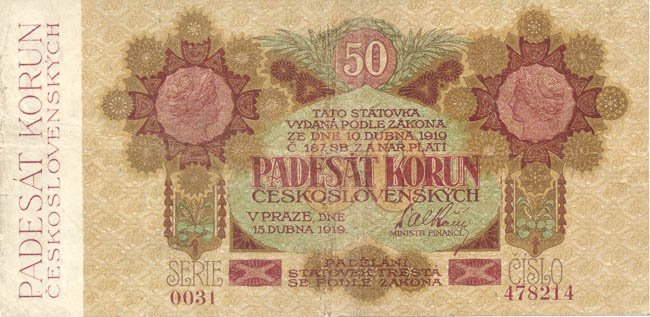 50 Koruna 1919 s. 0031 - front