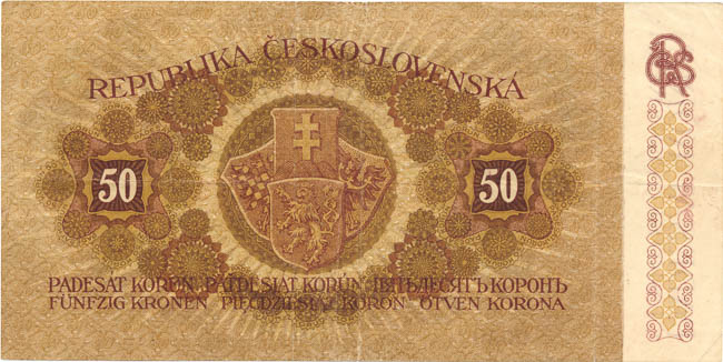 50 Koruna 1919 s. 0030 - back