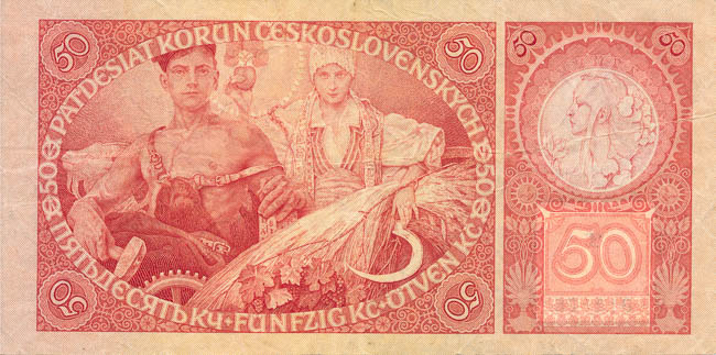 50 Koruna 1929 T - back