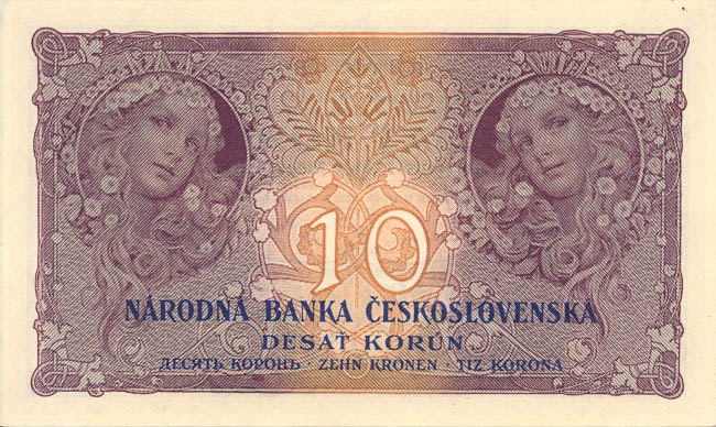10 Koruna 1927 s. N - back