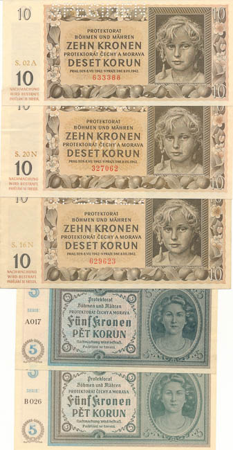 Banknotes (5 pcs) - front