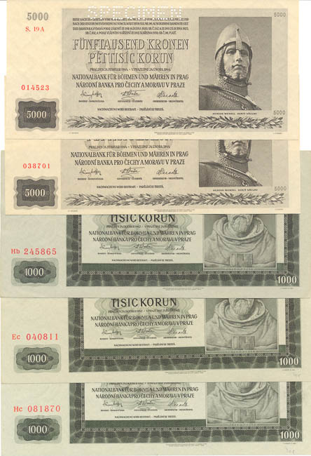 Banknotes (9 pcs) - front