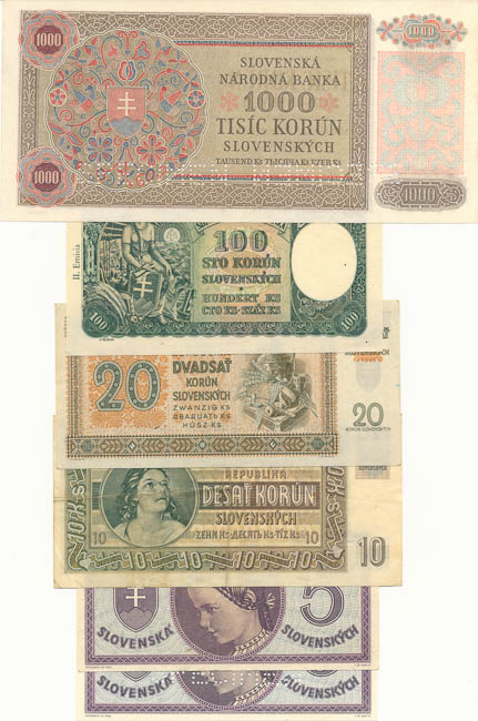 Banknotes (6 pcs) - back