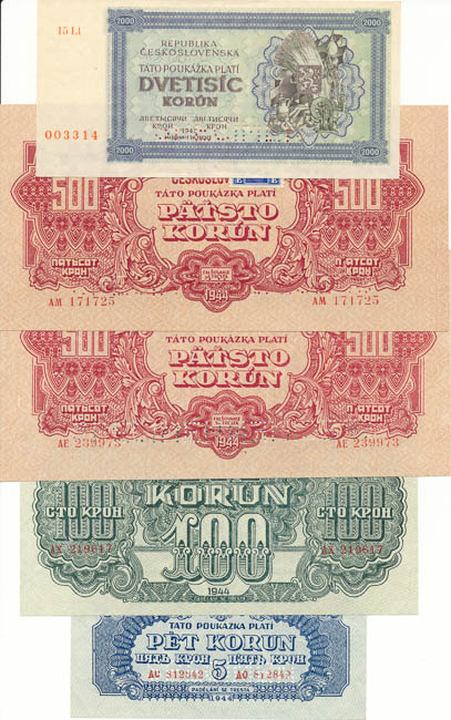 Banknotes (5 pcs) - front