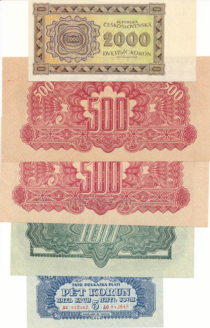Banknotes (5 pcs) - back