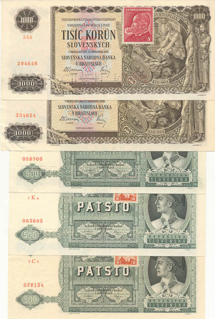 Banknotes (5 pcs) - front