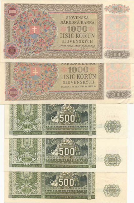 Banknotes (5 pcs) - back