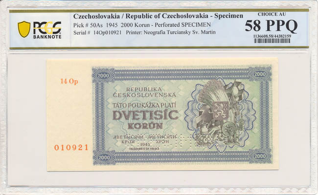 2000 K 1945 14 Op (perforovaná) - averz