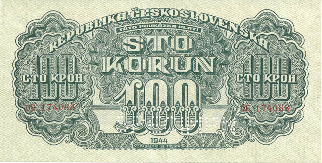 100 K 1944 OE (perforovaná) - averz