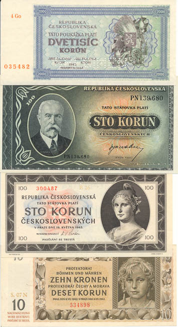 Banknotes (4 pcs) - front