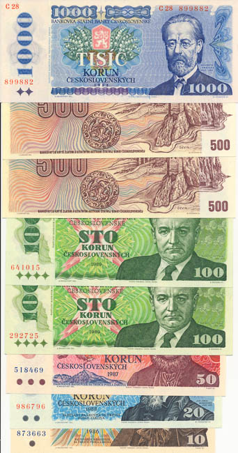 Banknotes (8 pcs) - front