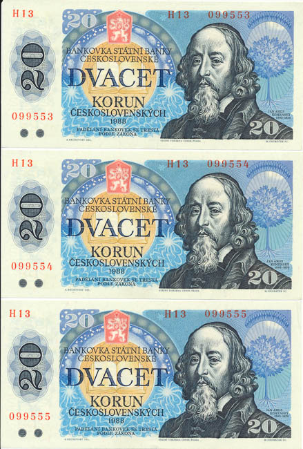 20 Koruna 1988 (7 pcs) - back