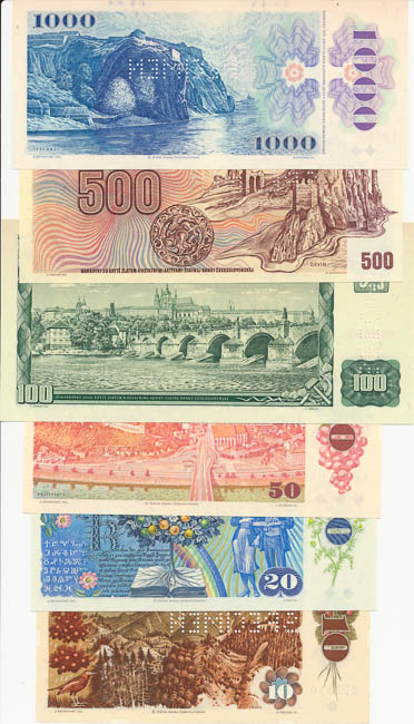 Perforated banknotes (6 pcs) - back
