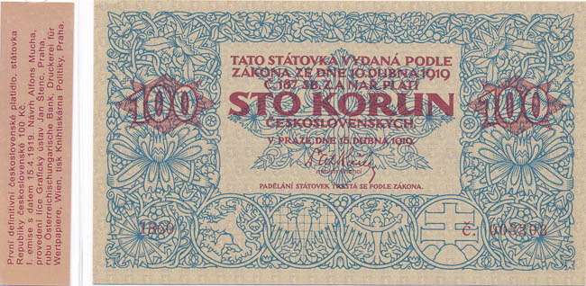 100 Koruna 1919 (new print) - front