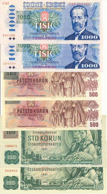 Banknotes (6 pcs) - front