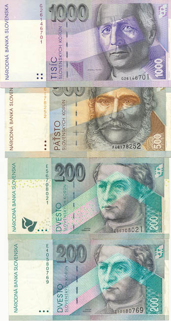 Banknotes (4 pcs) - front