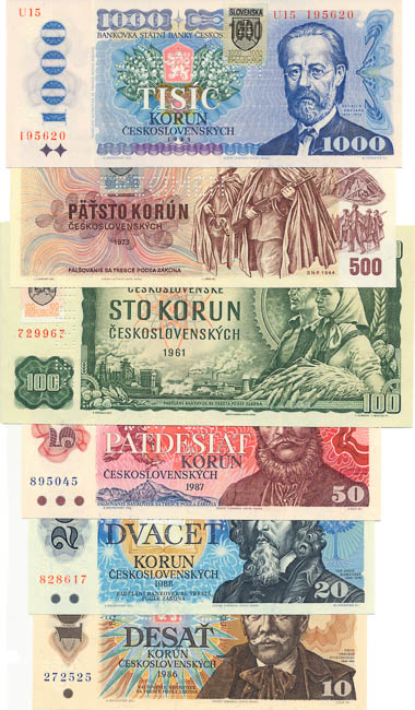 Perforated banknotes (6 pcs) - front