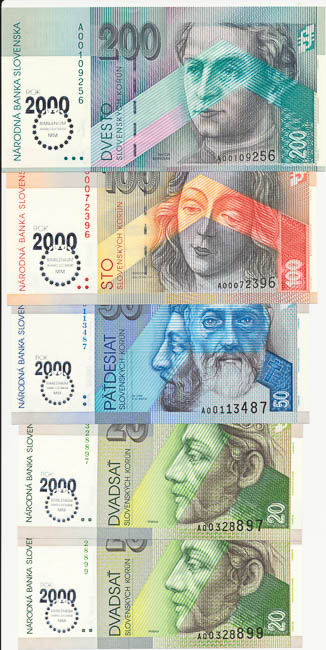 Banknotes (5 pcs) - front