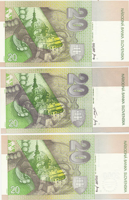 20 Koruna (3 pcs) - back