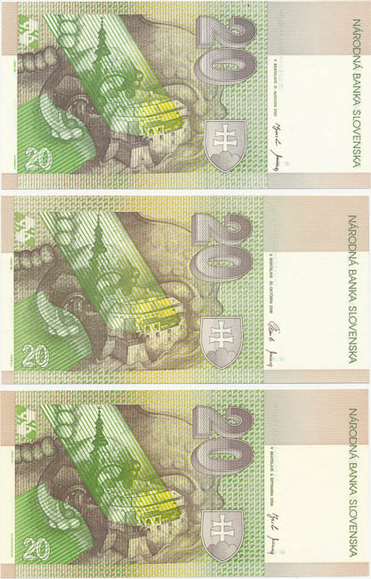 20 Koruna (3 pcs) - back