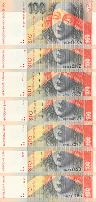 100 Koruna (7 pcs) - front
