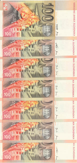 100 Koruna (7 pcs) - back