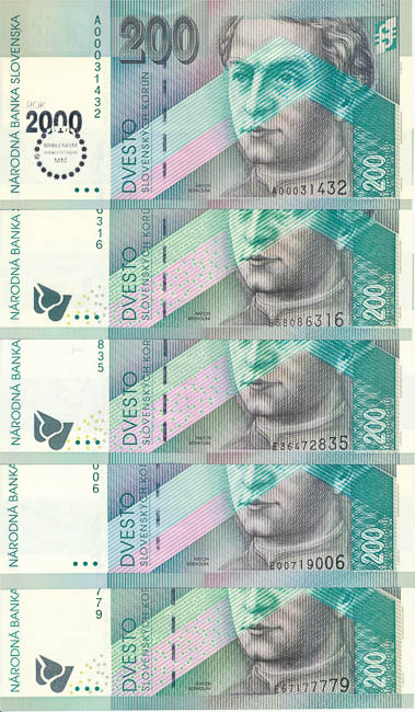 200 Koruna (5 pcs) - front