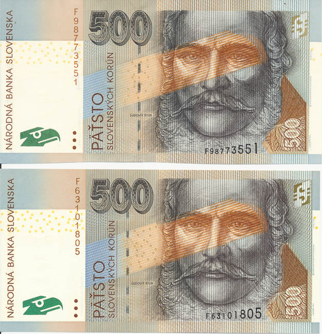500 Koruna (2 pcs) - front