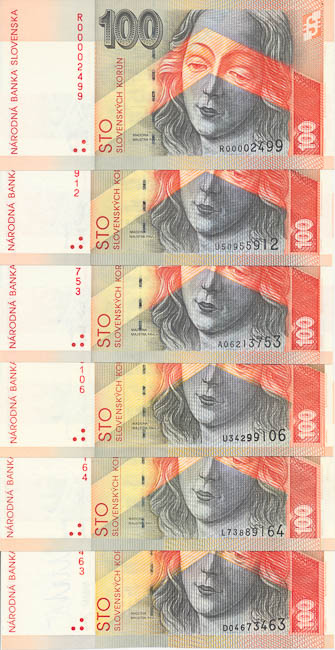 Banknotes (6 pcs) - front