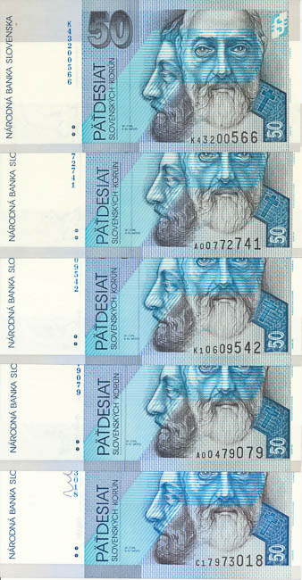 Banknotes (5 pcs) - front