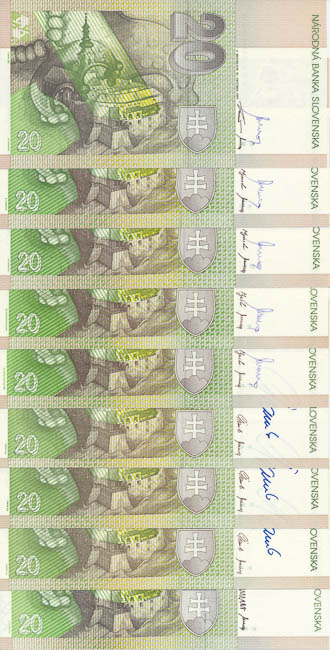 Banknotes (9 pcs) - back