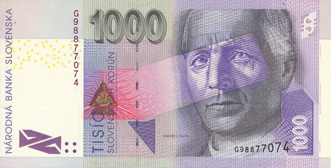 1000 Koruna 1999 G - front