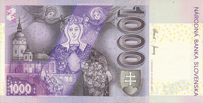 1000 Koruna 2005 P - back