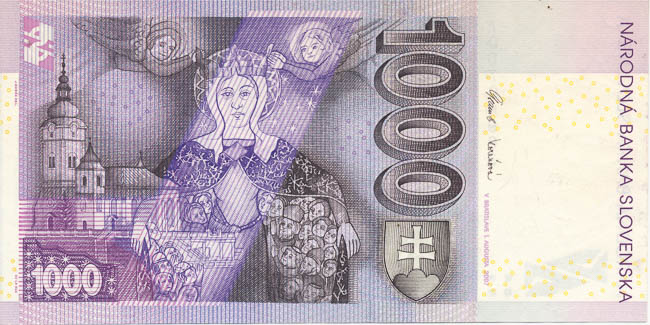 1000 Koruna 2007 A - back