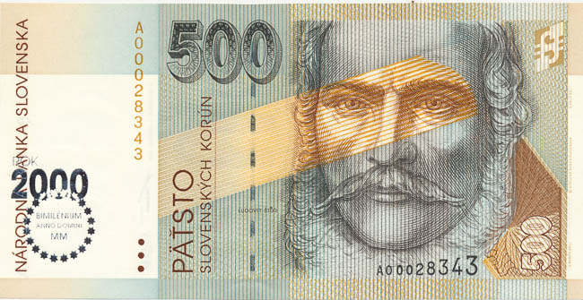 500 Koruna 1993 A (Bimillennium) - front