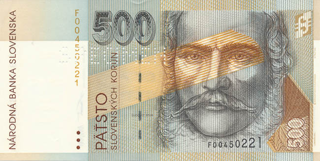 500 Koruna 1993 F (bank specimen) - front