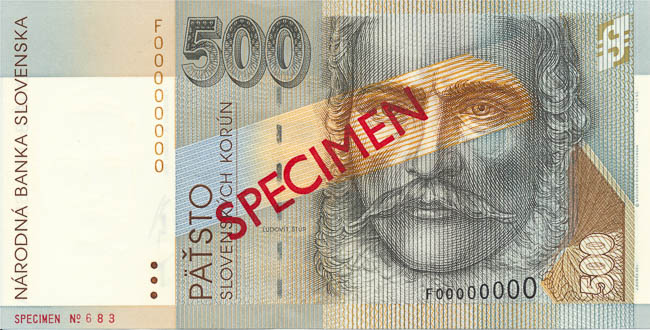 500 Koruna 1996 F (annulus) - front