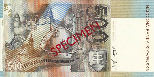 500 Koruna 1996 F (annulus) - back