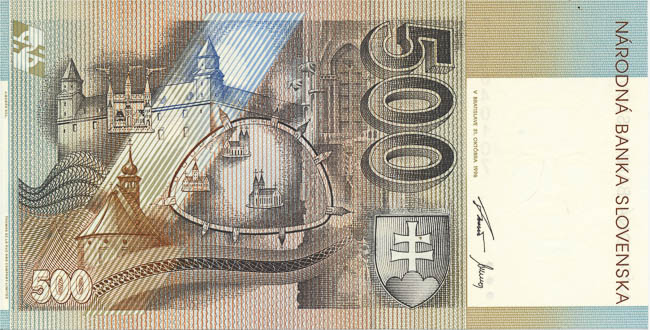 500 Koruna 1996 F - back