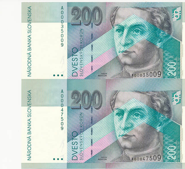 200 Koruna 1995 A (2 pcs) - front