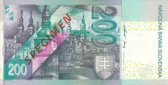 200 Koruna 1999 E (annulus) - back