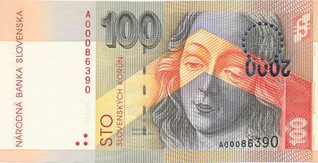 100 Koruna 1993 A (Bimillennium) - front