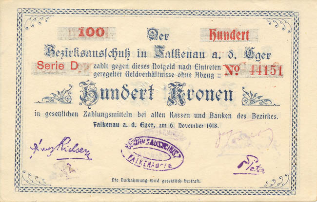 100 Korona 1918 - averz